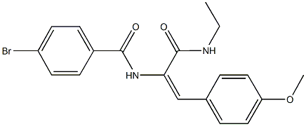 4-bromo-N-[1-[(ethylamino)carbonyl]-2-(4-methoxyphenyl)vinyl]benzamide Struktur