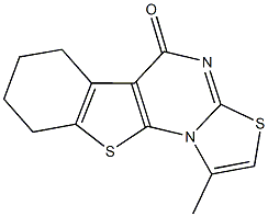 1-methyl-6,7,8,9-tetrahydro-5H-[1]benzothieno[3,2-e][1,3]thiazolo[3,2-a]pyrimidin-5-one Struktur