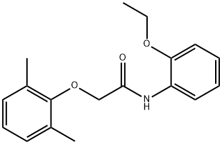 2-(2,6-dimethylphenoxy)-N-(2-ethoxyphenyl)acetamide Struktur