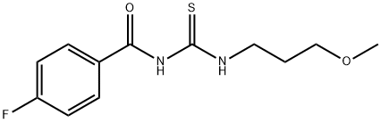 N-(4-fluorobenzoyl)-N'-(3-methoxypropyl)thiourea Struktur