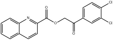 2-(3,4-dichlorophenyl)-2-oxoethyl quinoline-2-carboxylate Struktur