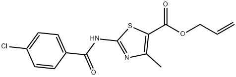 allyl 2-[(4-chlorobenzoyl)amino]-4-methyl-1,3-thiazole-5-carboxylate Struktur