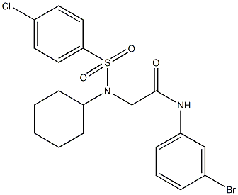 N-(3-bromophenyl)-2-[[(4-chlorophenyl)sulfonyl](cyclohexyl)amino]acetamide Struktur