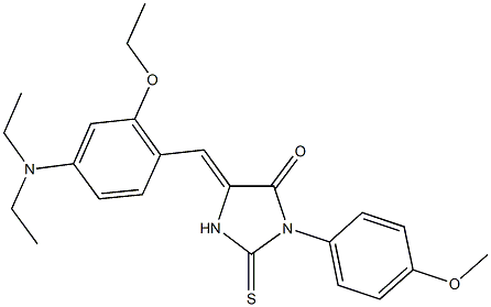 5-[4-(diethylamino)-2-ethoxybenzylidene]-3-(4-methoxyphenyl)-2-thioxo-4-imidazolidinone Struktur