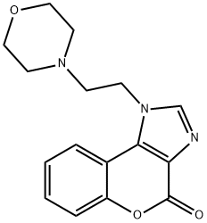 1-[2-(4-morpholinyl)ethyl]chromeno[3,4-d]imidazol-4(1H)-one Struktur