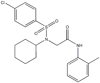 2-[[(4-chlorophenyl)sulfonyl](cyclohexyl)amino]-N-(2-methylphenyl)acetamide Struktur