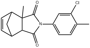 4-(3-chloro-4-methylphenyl)-2-methyl-4-azatricyclo[5.2.1.0~2,6~]dec-8-ene-3,5-dione Struktur