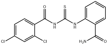 2-({[(2,4-dichlorobenzoyl)amino]carbothioyl}amino)benzamide Struktur