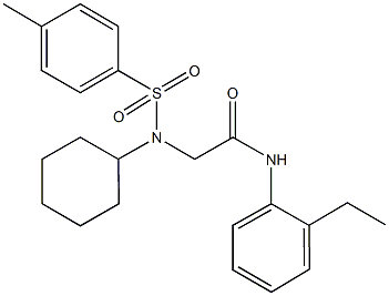 2-{cyclohexyl[(4-methylphenyl)sulfonyl]amino}-N-(2-ethylphenyl)acetamide Struktur