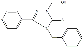 4-benzyl-2-(hydroxymethyl)-5-(4-pyridinyl)-2,4-dihydro-3H-1,2,4-triazole-3-thione Struktur