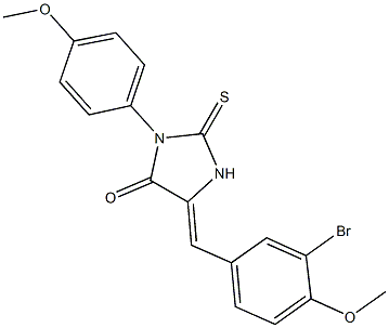 5-(3-bromo-4-methoxybenzylidene)-3-(4-methoxyphenyl)-2-thioxo-4-imidazolidinone Struktur