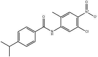 N-{5-chloro-4-nitro-2-methylphenyl}-4-isopropylbenzamide Struktur