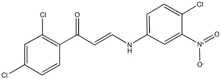 3-{4-chloro-3-nitroanilino}-1-(2,4-dichlorophenyl)-2-propen-1-one Struktur