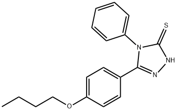 5-(4-butoxyphenyl)-4-phenyl-4H-1,2,4-triazol-3-yl hydrosulfide Struktur