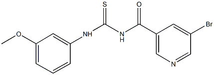 N-[(5-bromo-3-pyridinyl)carbonyl]-N'-(3-methoxyphenyl)thiourea Struktur