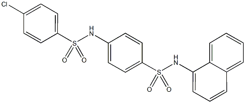 4-{[(4-chlorophenyl)sulfonyl]amino}-N-(1-naphthyl)benzenesulfonamide Struktur