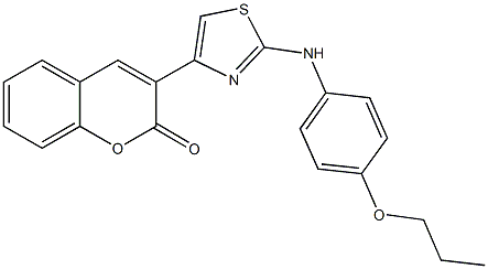 3-[2-(4-propoxyanilino)-1,3-thiazol-4-yl]-2H-chromen-2-one Struktur