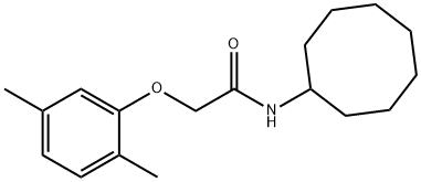 N-cyclooctyl-2-(2,5-dimethylphenoxy)acetamide Struktur