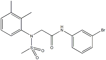 N-(3-bromophenyl)-2-[2,3-dimethyl(methylsulfonyl)anilino]acetamide Struktur