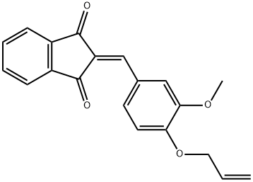 2-[4-(allyloxy)-3-methoxybenzylidene]-1H-indene-1,3(2H)-dione Struktur