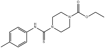 ethyl 4-(4-toluidinocarbothioyl)-1-piperazinecarboxylate Struktur