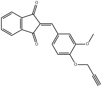 2-[3-methoxy-4-(2-propynyloxy)benzylidene]-1H-indene-1,3(2H)-dione Struktur