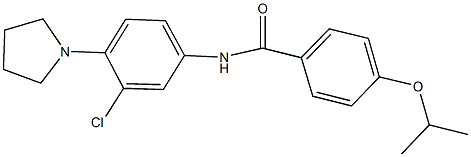 N-[3-chloro-4-(1-pyrrolidinyl)phenyl]-4-isopropoxybenzamide Struktur