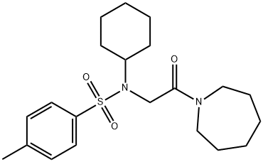 N-[2-(1-azepanyl)-2-oxoethyl]-N-cyclohexyl-4-methylbenzenesulfonamide Struktur