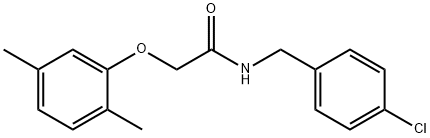 N-(4-chlorobenzyl)-2-(2,5-dimethylphenoxy)acetamide Struktur