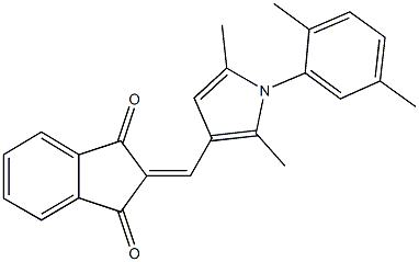 2-{[1-(2,5-dimethylphenyl)-2,5-dimethyl-1H-pyrrol-3-yl]methylene}-1H-indene-1,3(2H)-dione Struktur