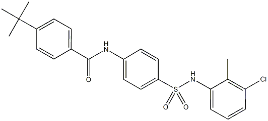 4-tert-butyl-N-{4-[(3-chloro-2-methylanilino)sulfonyl]phenyl}benzamide Struktur