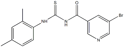 N-[(5-bromo-3-pyridinyl)carbonyl]-N'-(2,4-dimethylphenyl)thiourea Struktur