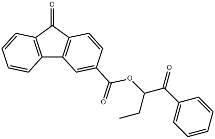 1-benzoylpropyl 9-oxo-9H-fluorene-3-carboxylate Struktur