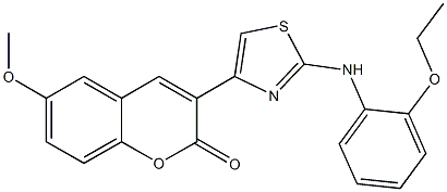 3-[2-(2-ethoxyanilino)-1,3-thiazol-4-yl]-6-methoxy-2H-chromen-2-one Struktur