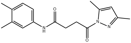 N-(3,4-dimethylphenyl)-4-(3,5-dimethyl-1H-pyrazol-1-yl)-4-oxobutanamide Struktur