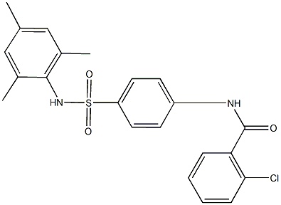 2-chloro-N-{4-[(mesitylamino)sulfonyl]phenyl}benzamide Struktur