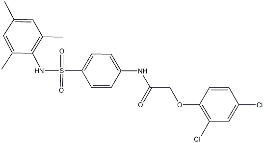 2-(2,4-dichlorophenoxy)-N-{4-[(mesitylamino)sulfonyl]phenyl}acetamide Struktur