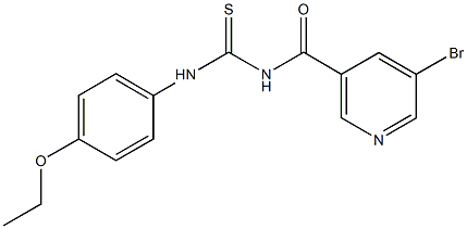 N-[(5-bromo-3-pyridinyl)carbonyl]-N'-(4-ethoxyphenyl)thiourea Struktur