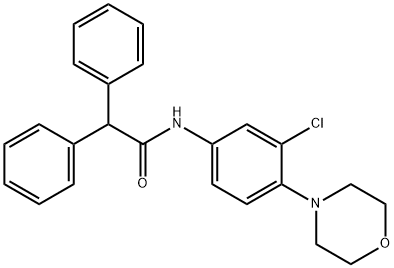 N-[3-chloro-4-(4-morpholinyl)phenyl]-2,2-diphenylacetamide Struktur