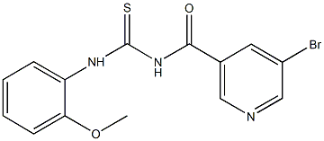 N-[(5-bromo-3-pyridinyl)carbonyl]-N'-(2-methoxyphenyl)thiourea Struktur