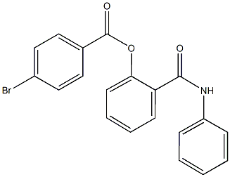 2-(anilinocarbonyl)phenyl 4-bromobenzoate Struktur