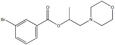 1-methyl-2-(4-morpholinyl)ethyl 3-bromobenzoate Struktur