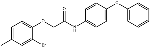 2-(2-bromo-4-methylphenoxy)-N-(4-phenoxyphenyl)acetamide Struktur