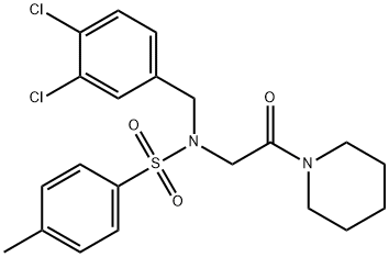 N-(3,4-dichlorobenzyl)-4-methyl-N-[2-oxo-2-(1-piperidinyl)ethyl]benzenesulfonamide Struktur