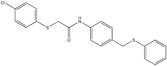 2-[(4-chlorophenyl)sulfanyl]-N-{4-[(phenylsulfanyl)methyl]phenyl}acetamide Struktur