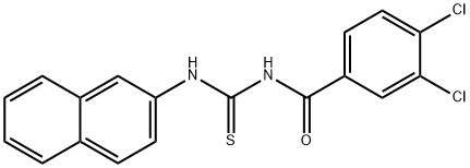 N-(3,4-dichlorobenzoyl)-N'-(2-naphthyl)thiourea Struktur