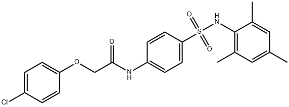 2-(4-chlorophenoxy)-N-{4-[(mesitylamino)sulfonyl]phenyl}acetamide Struktur