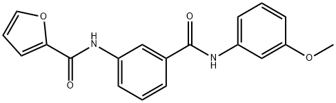 N-{3-[(3-methoxyanilino)carbonyl]phenyl}-2-furamide Struktur