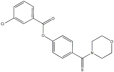 4-(4-morpholinylcarbothioyl)phenyl 3-chlorobenzoate Struktur