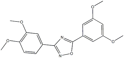 3-(3,4-dimethoxyphenyl)-5-(3,5-dimethoxyphenyl)-1,2,4-oxadiazole Struktur